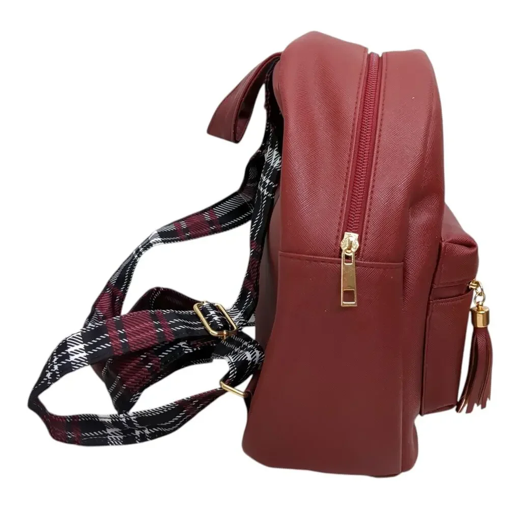 Harry Potter Wizarding World Hogwarts Crest Mini Backpack with Plaid Straps WB